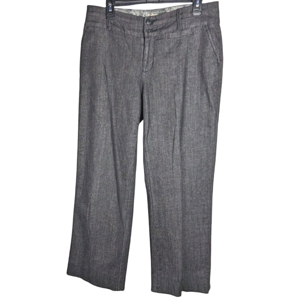 Motto Essentials Dark Stretch‎ Wide Leg Denim Size 8 Classic Business Chic